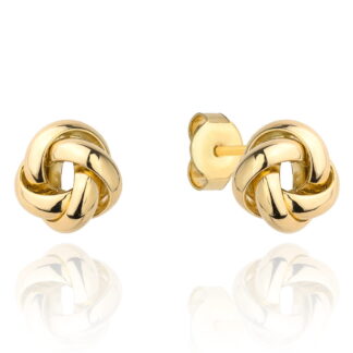 Kolczyki złote plecione super lekkie